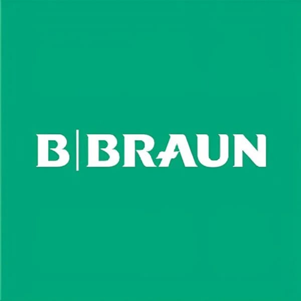 The B. Braun logo in white text on a solid green background.